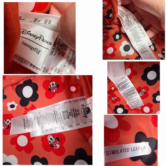 Disney Parks Minnie Mouse Sequin Polka Dot Loungefly Mini Backpack Red main image 10